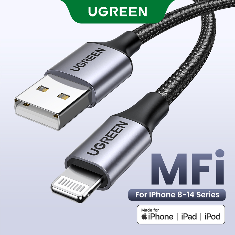 Ugreen Apple MFi Certified USB Lightning Data Cable for iPhone 12 Min 12 Pro Max X XR 11 8 7
