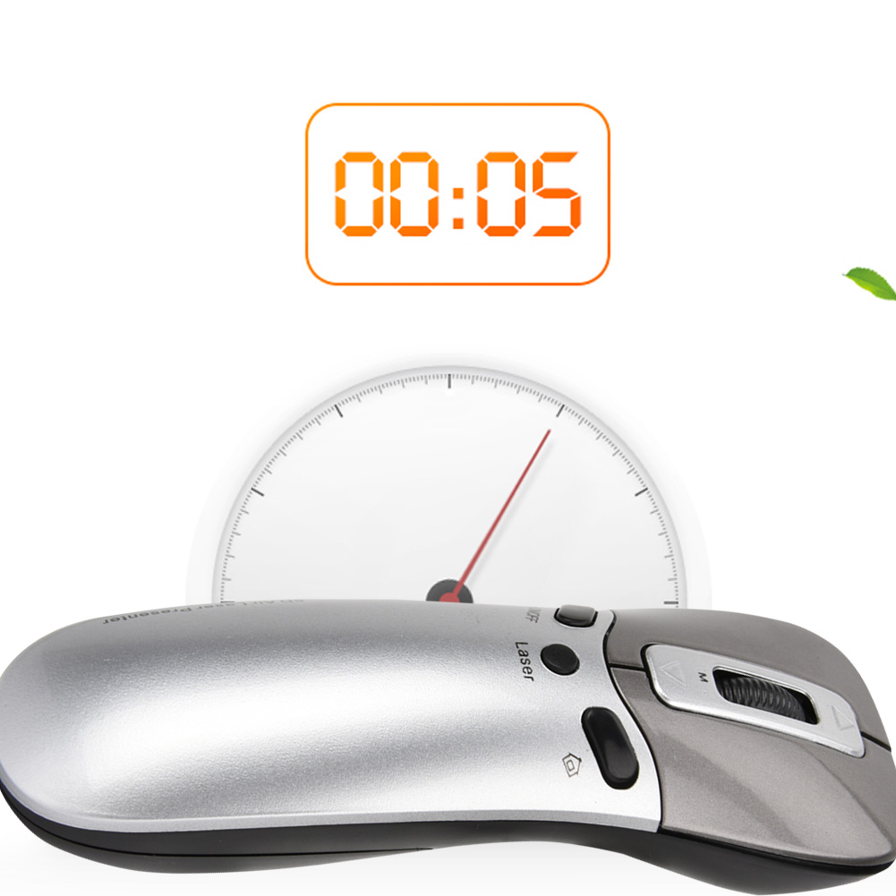 PR-05 2.4G Wireless Air Mouse Laser Pointer Presenter for Teaching Conference with Receiver. 