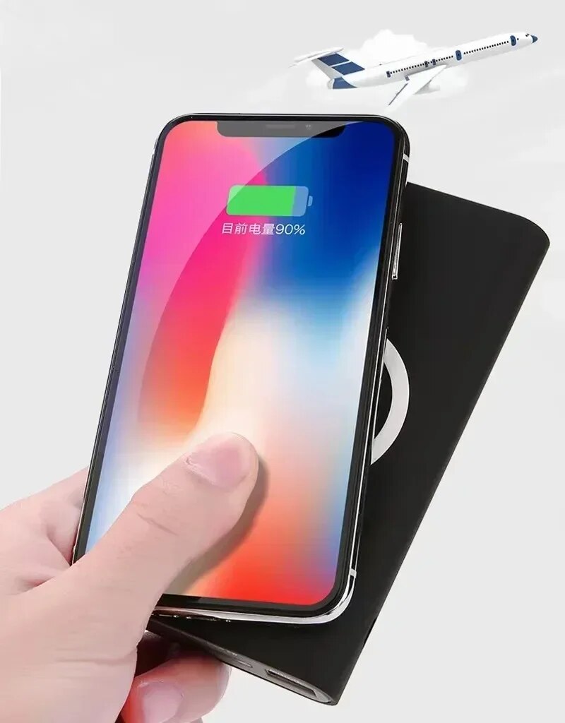 New wireless power bank 20000mAh fast charging portable charger suitable for iPhone 13 15 Xiaomi 14 15 C-type external battery. 