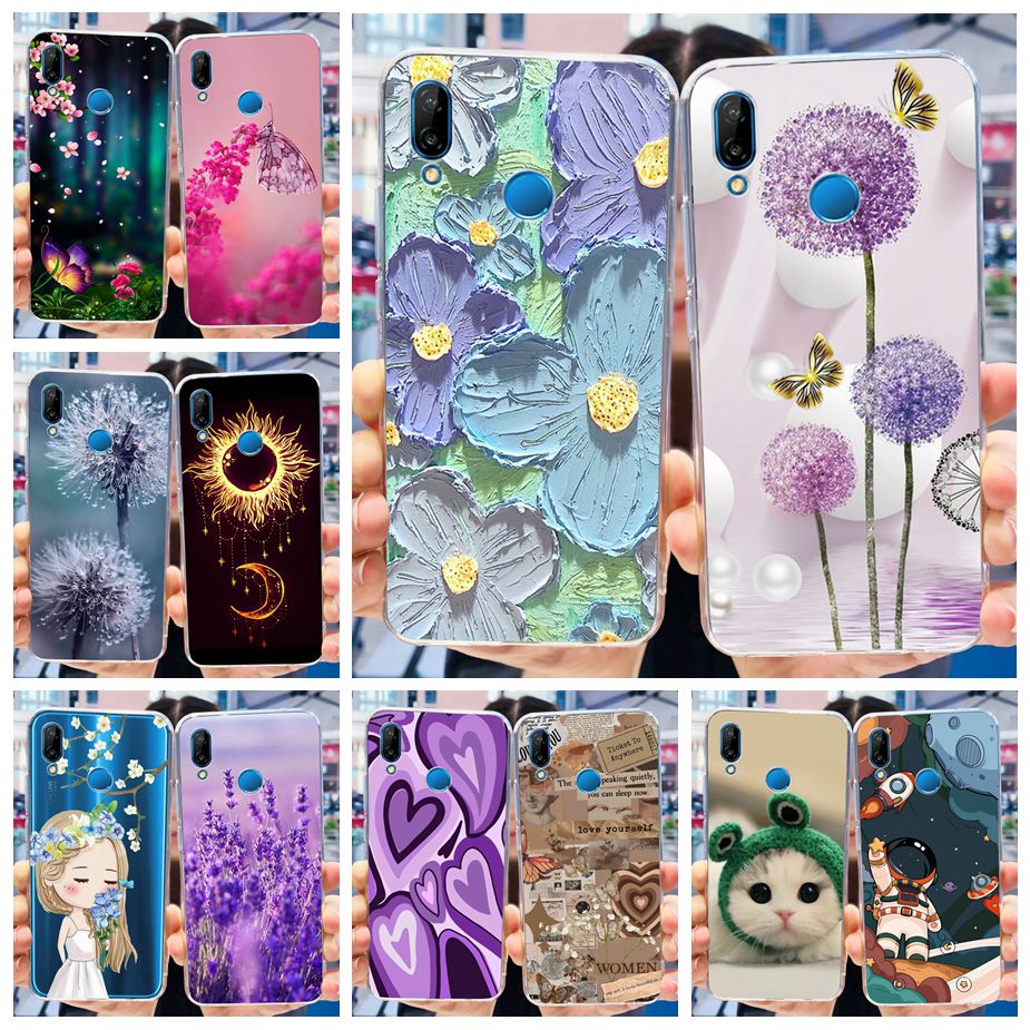 For Huawei P20 Lite Case ANE-LX1 ANE-LX2 Luxury Painted Cover Clear Silicone Soft TPU Phone Case For Huawei Nova 3E Nova3E Shell