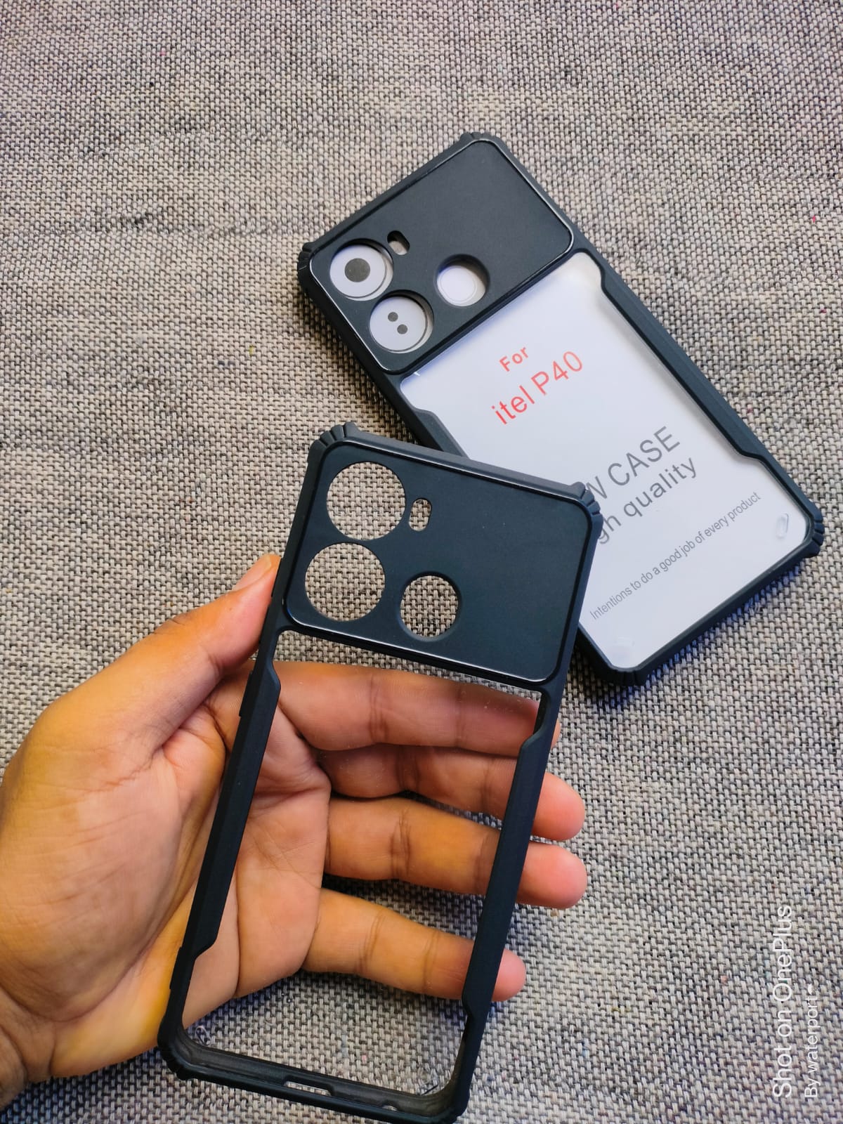 Itel P40 Back Cover ShockProof Airbinger Longlasting Clear Transparent Hard Case Itel P40 P662L With Camera Bump Protection Itel P40 P662L Back Part P 40 P662L (Back Case Cover For Smartphone). 