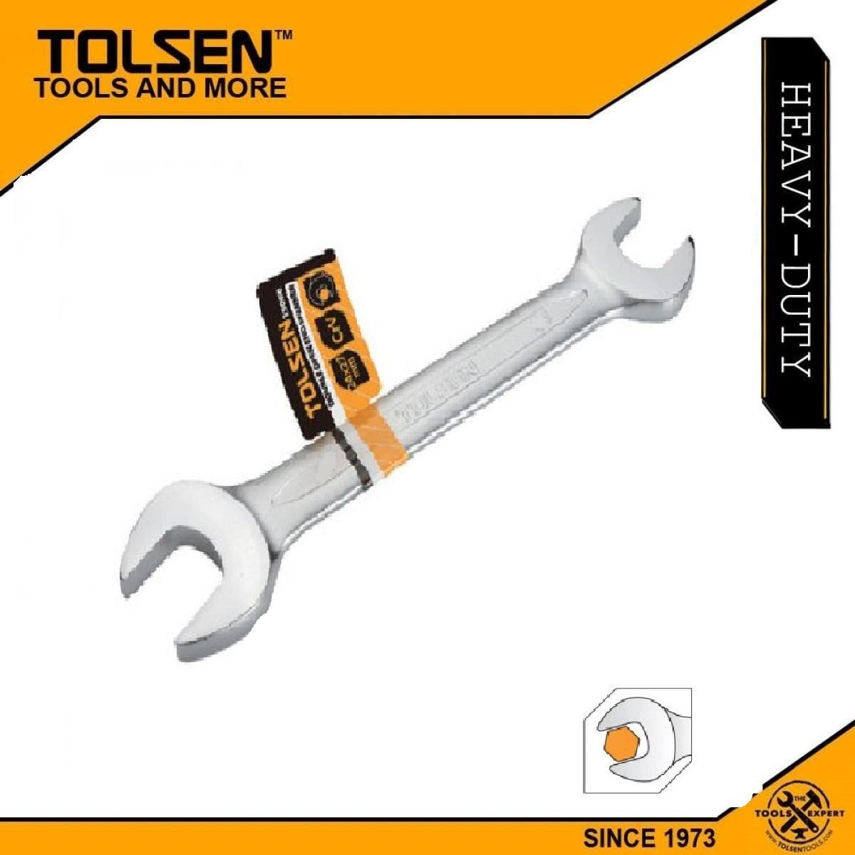 Tolsen (25 X 28Mm) Double Open End Spanner Wrench Cr-V 15061