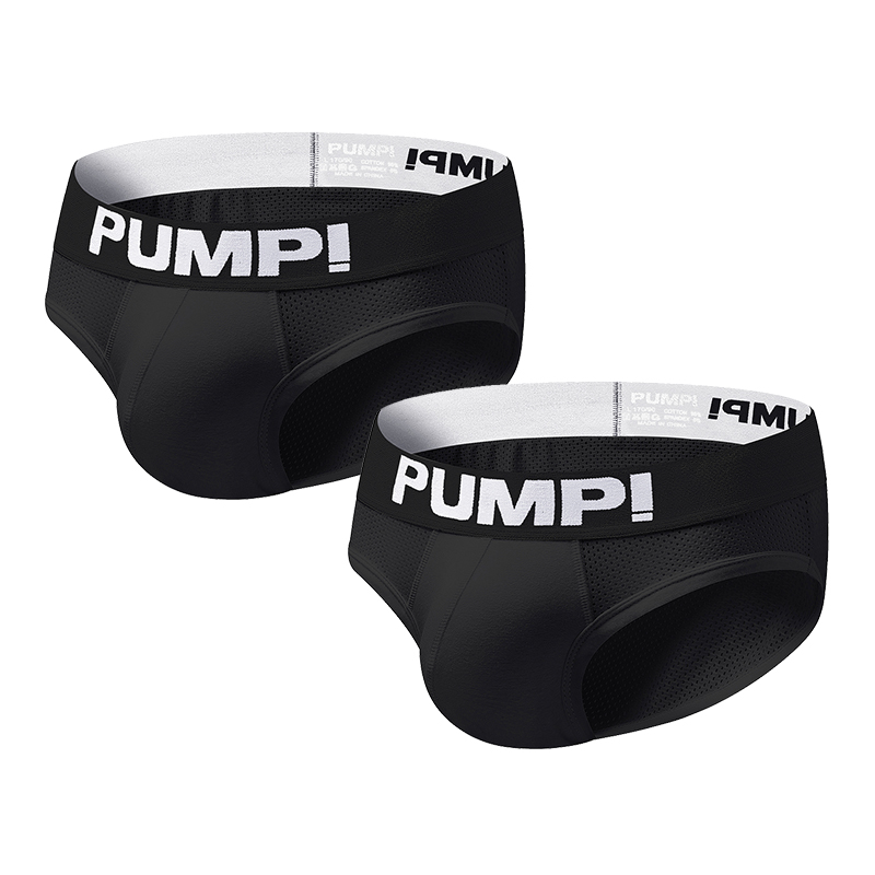 CMENIN 2Pcs (2 Pieces) PUMP Low waist Bamboo Underwear Men Jockstrap Briefs Men Underpants Male Panties Splice Mens H589