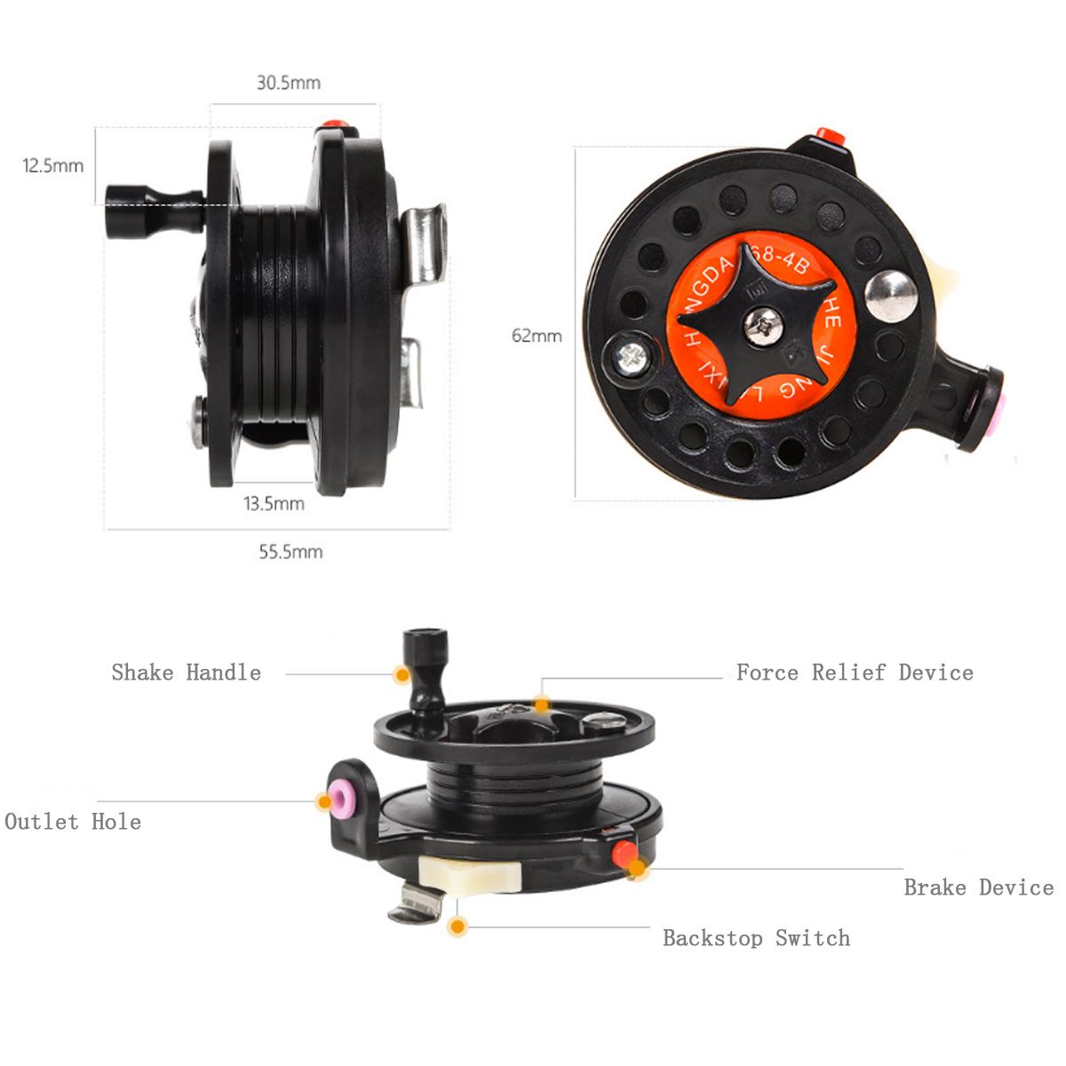 Ice Fishing Reel Fly Reels Mini Portable Smooth Winter Raft Fishing Tackle