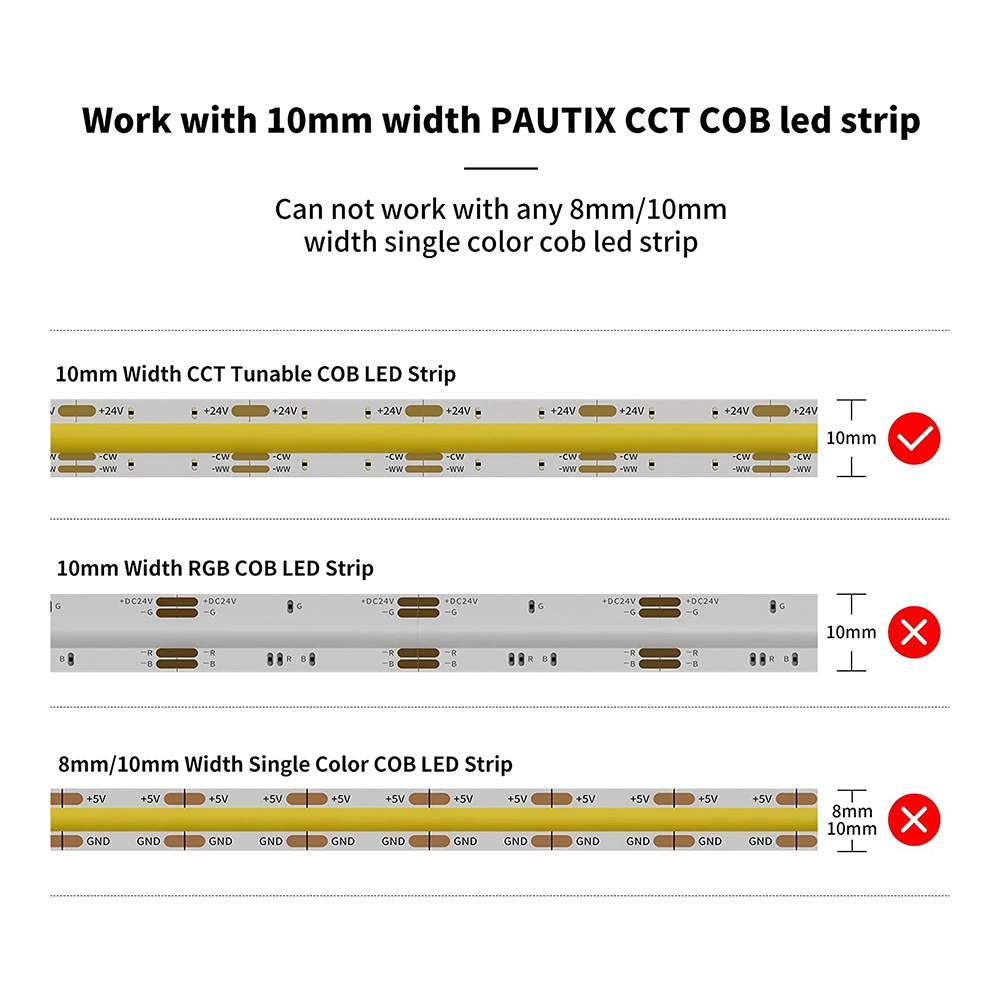 10mm Led Strip Connectors Strip Light 3 Pin Solderless Terminal Extension Connection Kit. 