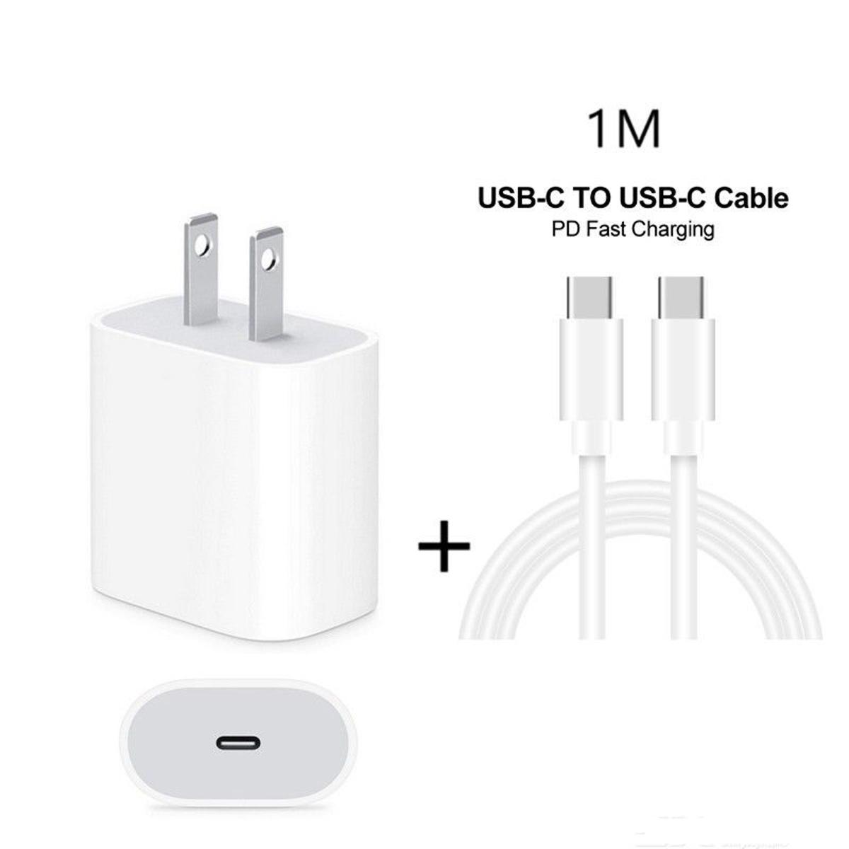 For iPhone 11 18W USB-C Power Adapter Charger US EU Plug Smart Phone Fast Charger Adapter with Type-C to Lightning Cable For iPad For iPhone 11 Pro Max 8/X/Xs Max/Xr/11 Pro