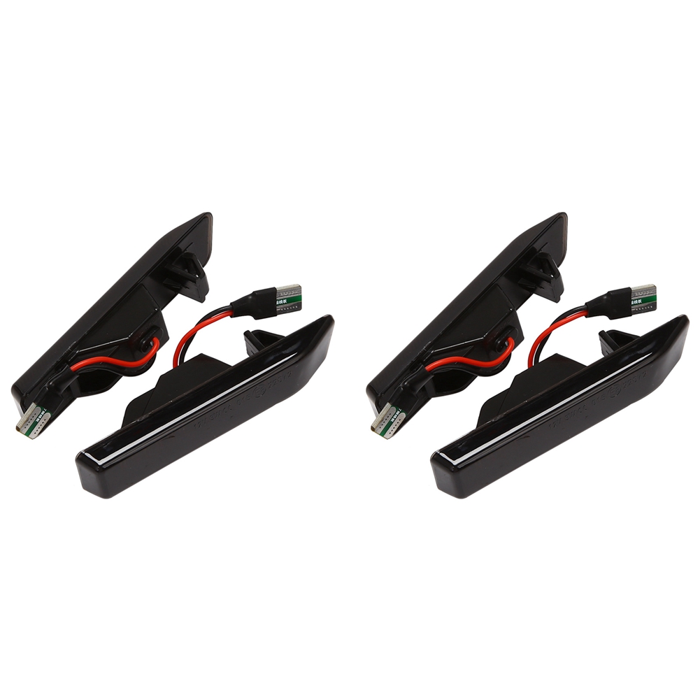 2X Car Dynamic Turn Signal LED Light Side Marker Sequential Lamp for X5 E53 2000-2005 E36 1997 Smoked Black