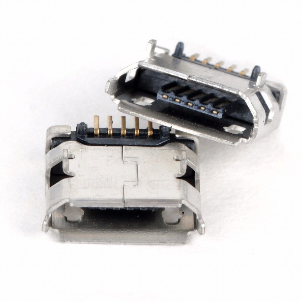 5Pcs-5 Pin Micro USB Female Connector USB DIP 5 Pin Type B Socket Adapter Solder Port Soldering Repair Parts Panel Mount For Mobile Phone Charger Cables. 