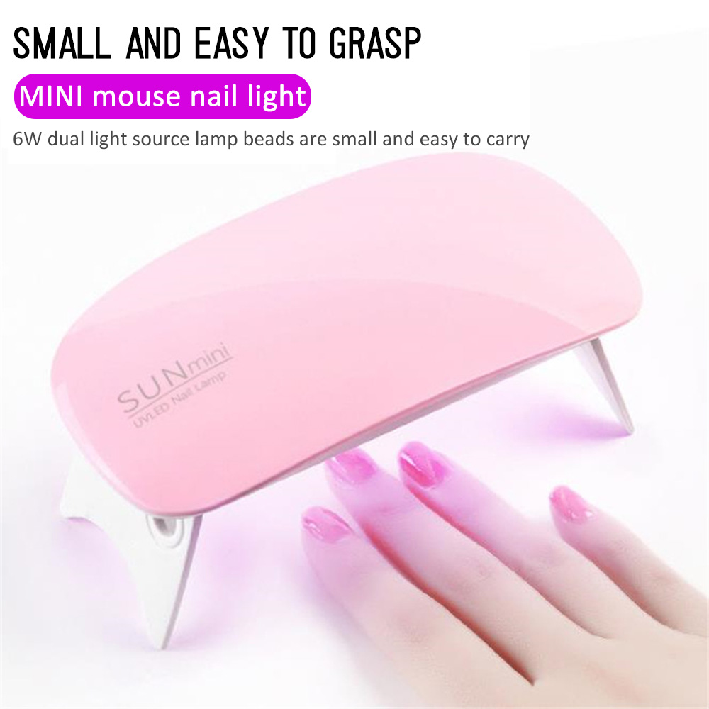 Sunmini 6W LED UV Dryer Nail Lamp Light Mini Portable Nail Dryer Gel Nail  Art Tool