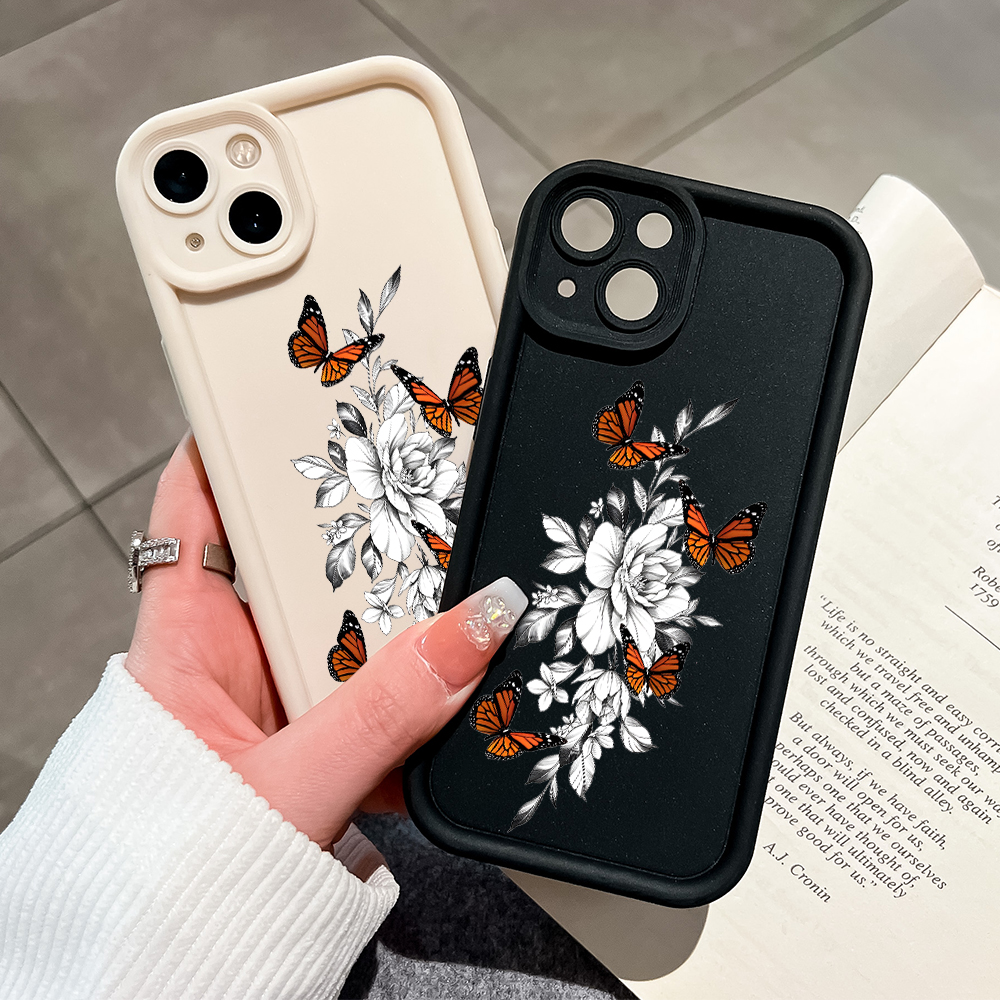 UCUC for Vivo S1 Pro V15 V23E V27E V29 V23 V25 V27 Pro 5G V5 V11i Y67 Back Cover White Flower Butterfly Ladder Camera Soft Rubber Phone Case. 