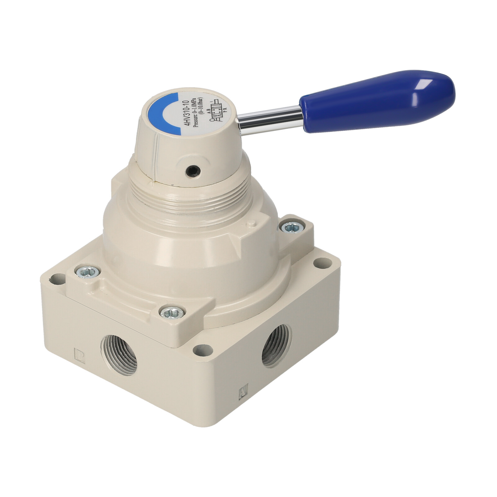 Rotary Lever Hand Valve 3/8'' PT Air Flow Control 2 Position 4 Way Air Flow Control Pneumatic Air Hand Lever Valve 4HV310-10. 