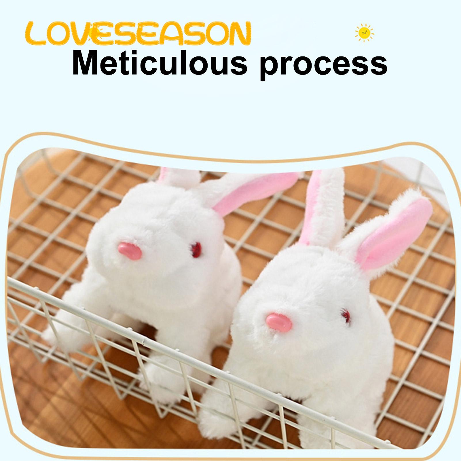 Interactive Rabbit Toy Adorable Battery-powered Electric Bunny Toy with Sound Light Perfect Walking Plush Toy for Kids Southeast Asian Buyers' Favorite. 