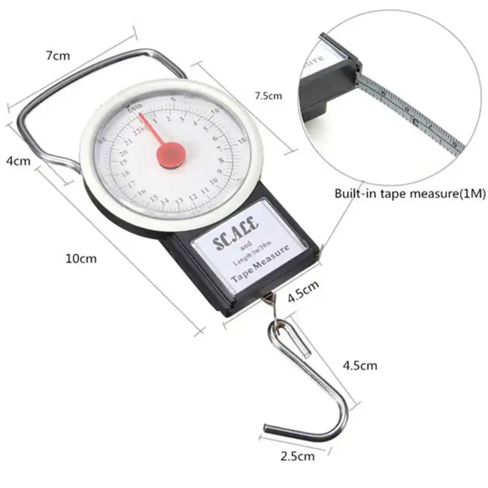 35 kg High-Precision Mechanical Weight Scale with 35 kg Capacity - Accurate Pointer Measurement for Home and Kitchen Use. 