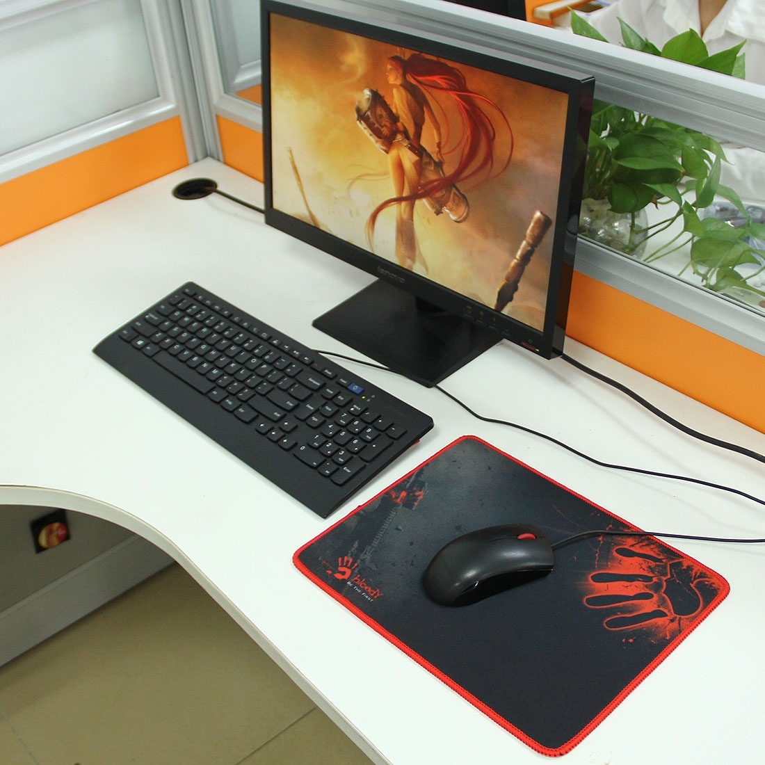 Extended Large Slim Anti-Slip TYLOO Pattern Soft Rubber Smooth Cloth Surface Game Keyboard Mouse Pad Mat, Size: 320 x 240 x 3 mm. 