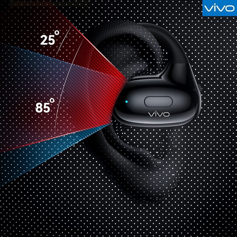【Ready Stock+FREE Shipping+COD 】VIVO T18 Wireless Earbuds Open Ear Headphones With Earhooks Built-in Mics Headset For Sport Running Workout. 