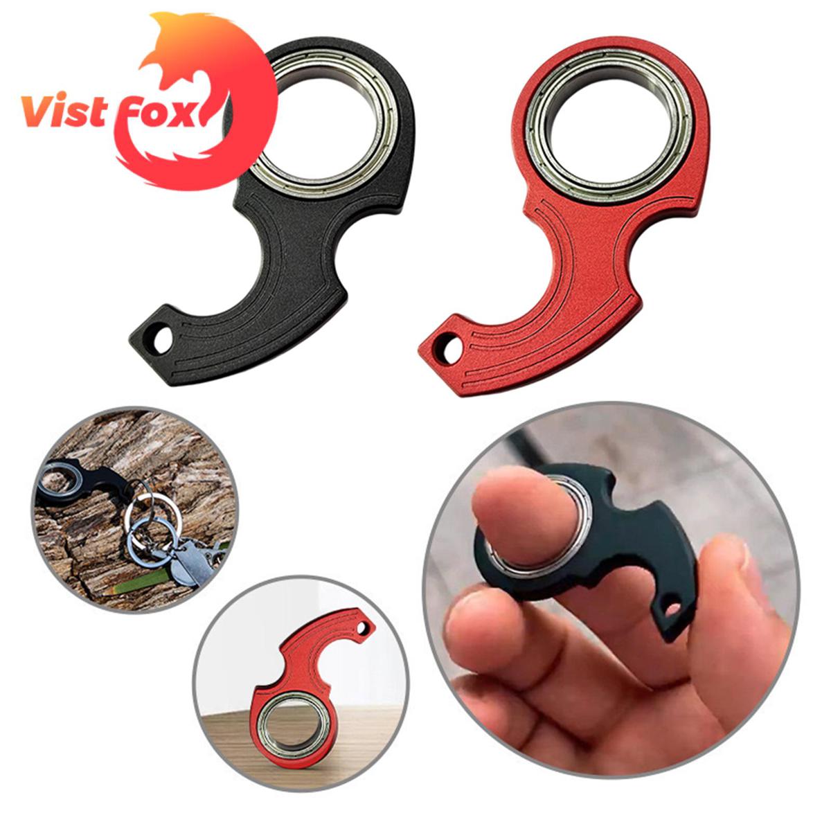 Keychain Fidget Spinner Keychain Spinner Portable Fidget Toy Metal Stress Relief Pocket Size Key Ring for Kids Adults Index Finger Exercising Spinning Gift Heavy Duty Fidget Spinner