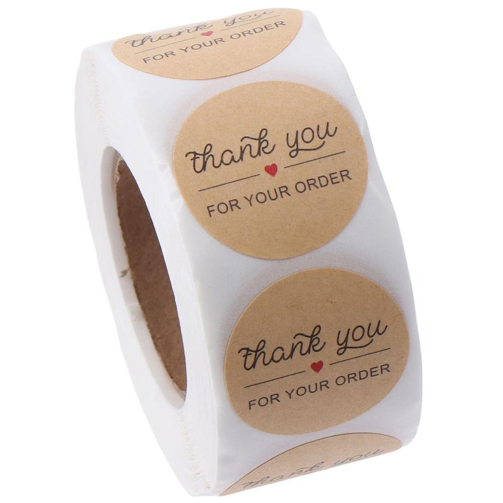 Gift Bag Envelopes Thank You for Your Order Thank You Sticker 1 Inch Self Adhesive Label Stickers Sticker Roll Small Business