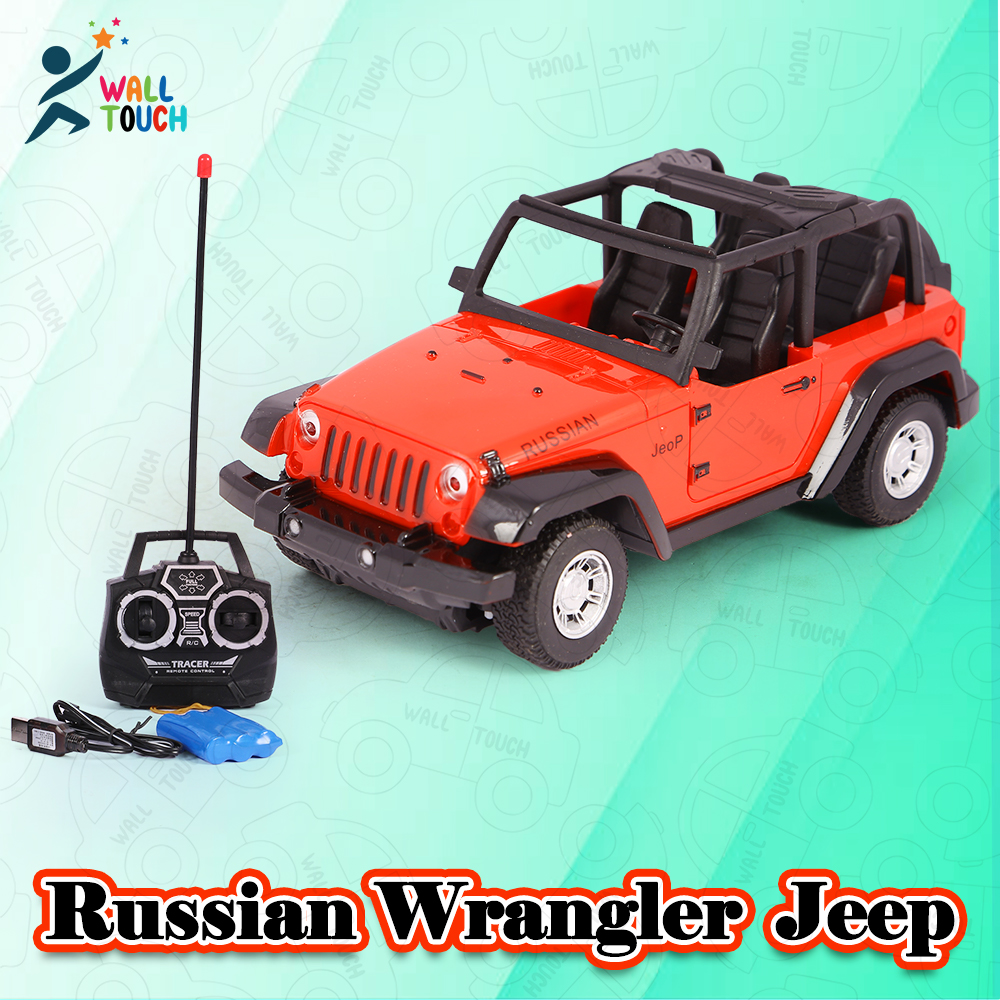 Remote Controlled (rc) Rechargeable Wrangler Model Jeep Toy Car for Kids 1:22