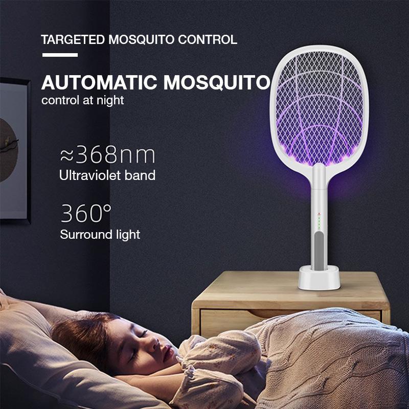 USB Electric Shock Mosqui Rechargeable Electric Foldable Mosquito Killer Racket Fly Swatter Repellent Lamp Zapper Insects Racket. 