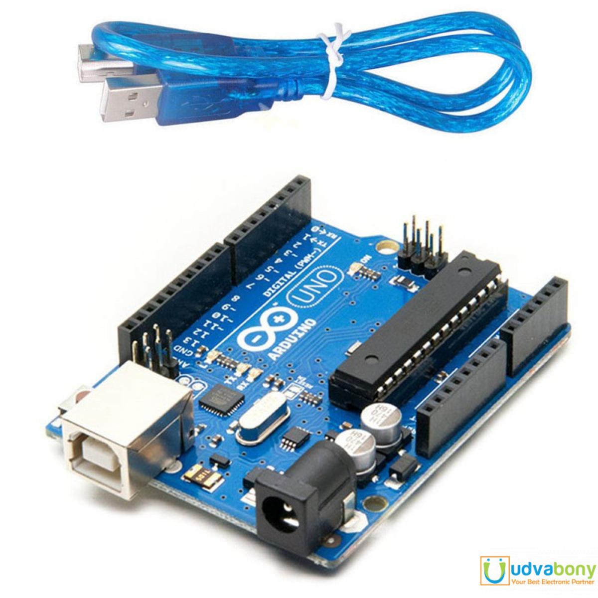 DIP UNO Arduino Uno R3 Development Board Microcontroller Based On ATmega328 With USB Cables For Arduino Electronics Circuitry & Parts