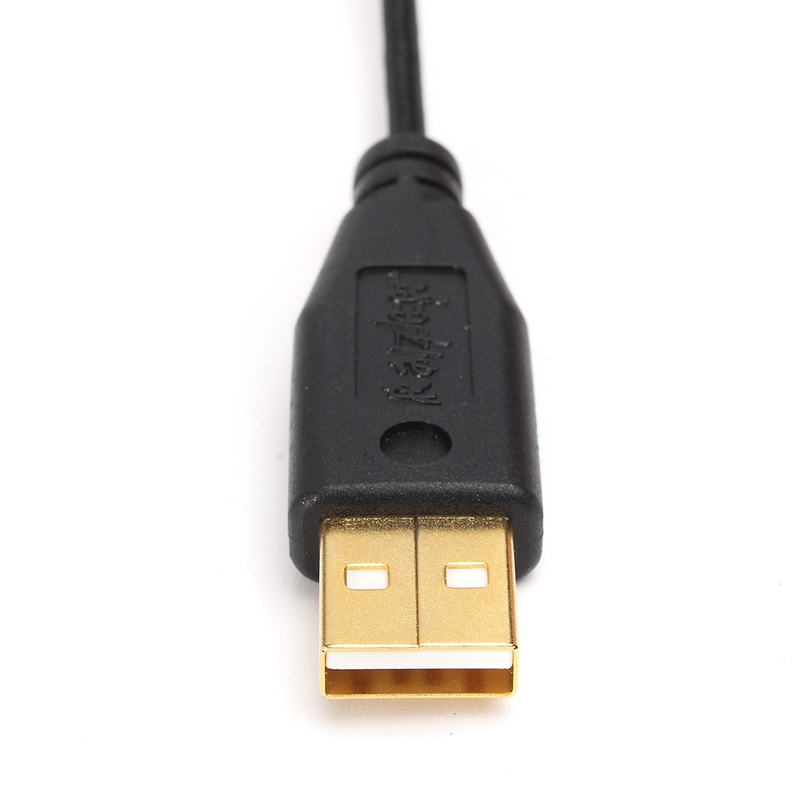 Usb Cable Mice Line For Razer Deathadder Hex Molten 2012 Approx. 2.1M 5 Wires 5 Pins Black Gold Plated Replacement Gaming Mouse. 