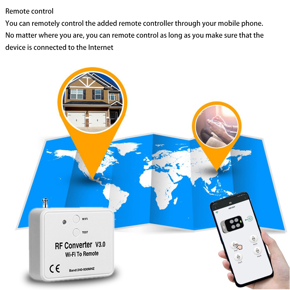 Wifi Remote Control Converter Rf Radio Frequency Wifi 240-930 Mhz. 