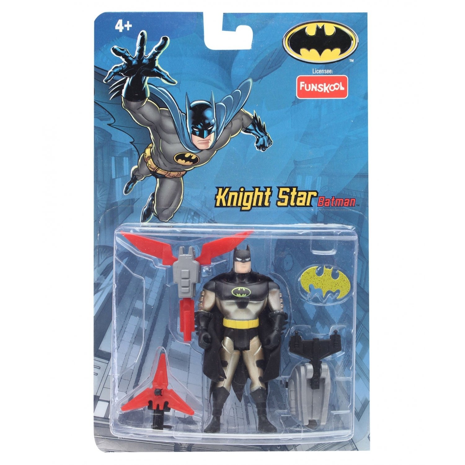 Funskool-Knight Star Batman,Classic Action Figures with Articulation,6 inches,Collectible,for 4 Year Old Kids and Above,Toy