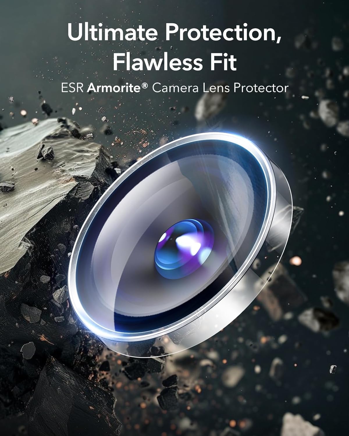 ESR for Samsung Galaxy S25 Ultra Camera Lens Protector – Scratch-Resistant Ultra-Thin Tempered Glass with Aluminum Edging, Case Friendly (1 Set). 