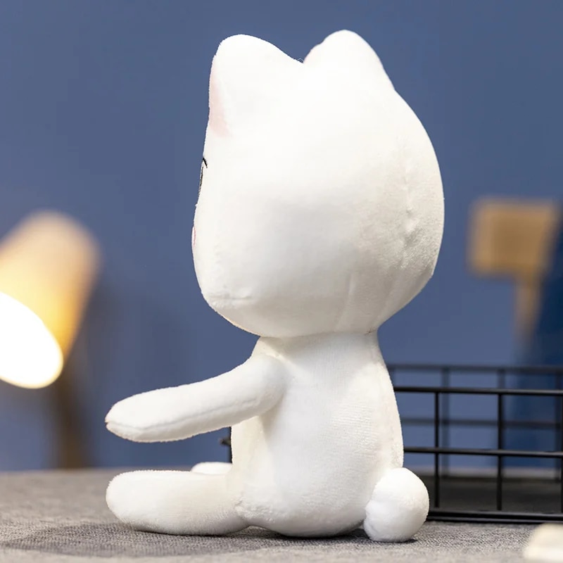 New Toro Inoue Cat Plush Anime Game Doll Stuffed Kittens Plushie Cartoon Couple Black and White Cats Decor Gift Toys for Kids. 