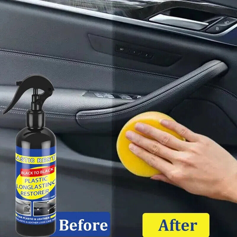 Plastic Restorer Agent - Plastic Part Retreading Agent Wax Instrument Wax Reducing Agent - Scratch and Swirl Remover - Easy and Quick Plastic Trim Restorer. 