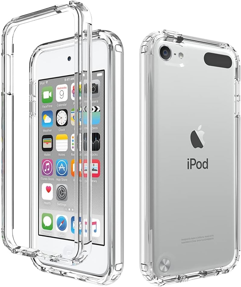 Clear iPod Touch 7th Generation Case Heavy Duty Full Body Rugged Slim Fit Shockproof Cover for iPod Touch 5/6/7th Generation. 