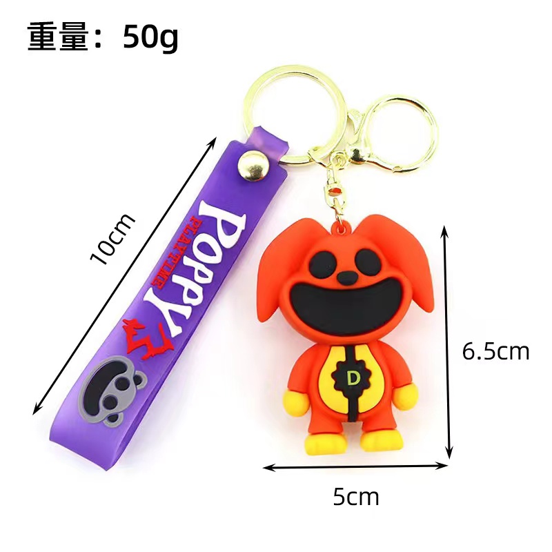 Cartoon Smiling Critters keychain Game Hopscotch Catnap Bearhug Key Chain For Men Women Backpack Pendant Keychain Gift for Kids. 