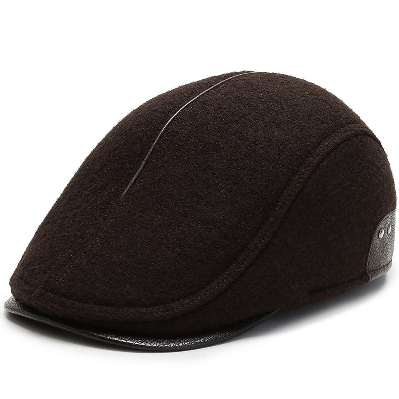 hat men's winter cap, casual and versatile, warm fedora, british retro berets, korean tide painter hats