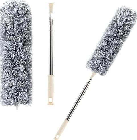 Adjustable Soft Microfiber Feather Duster Anti Static Dust Extend Handle Household Dusting Brush Cleaning Tools. 