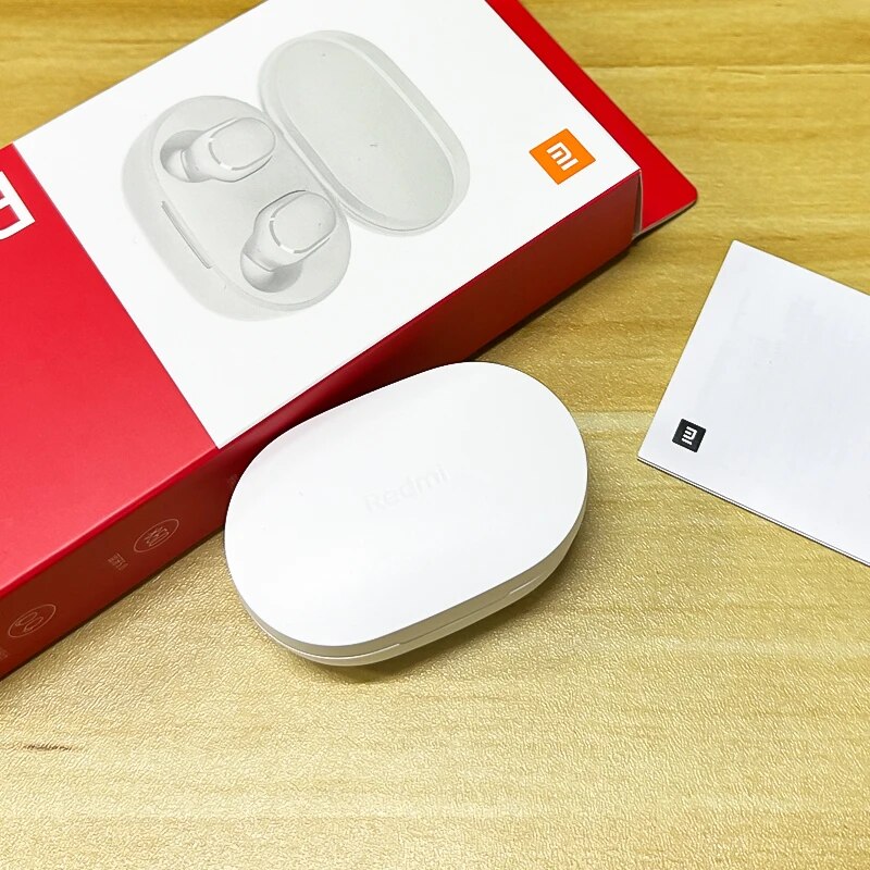 Original Xiaomi Redmi AirDots 2 White Bluetooth Earphones Ture Wireless Headset with Mic Classical Music Headphone for Run Sport. 