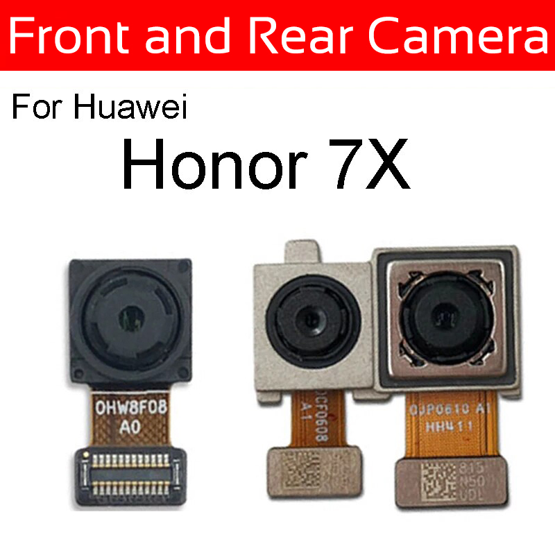 Back Rear Main Camera Module Flex Cable For Huawei  Honor 7X Rear Back Camera  Small Front Camera Flex Replacement Parts