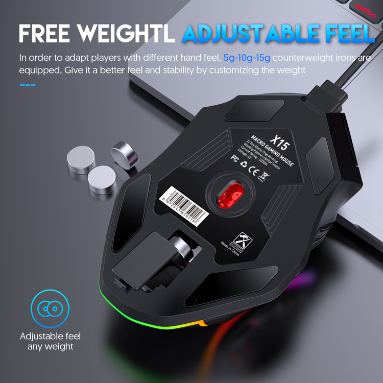 PUBG Pen PC mac grade for ght MaRGB Li12 programmable macro RGB12800DPI Free Heavy Gaming Mouse Keys Gaming Mouse x to 6 notebook computers. 