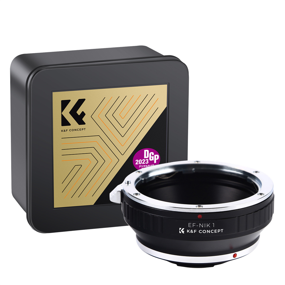 K F Concept for EOS-Nikon1 Lens Mount Adapter for Canon EOS EF EFS Lenses to Nikon 1 Mirrorless Camera Body for Nikon 1 J1 J2 J3. 