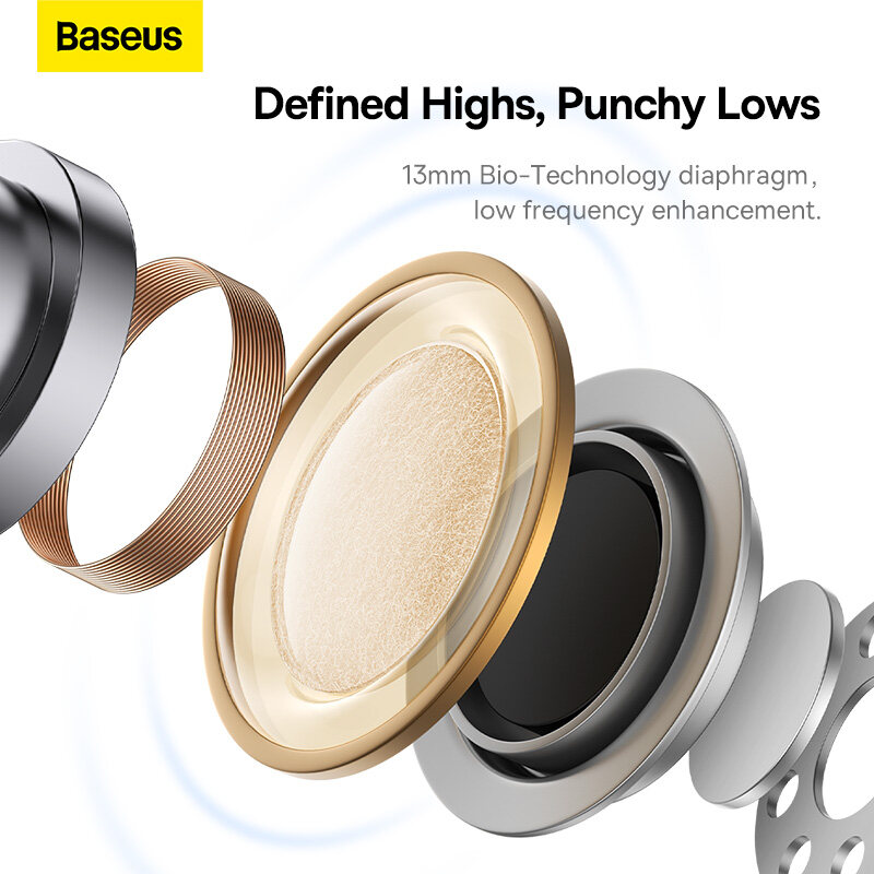 Baseus Bowie WX5 Wireless Bluetooth Earphone With 4 ENC Mics Ultra Low-Latency Wireless Earbuds Spatial Audio App Support Long Battery. 