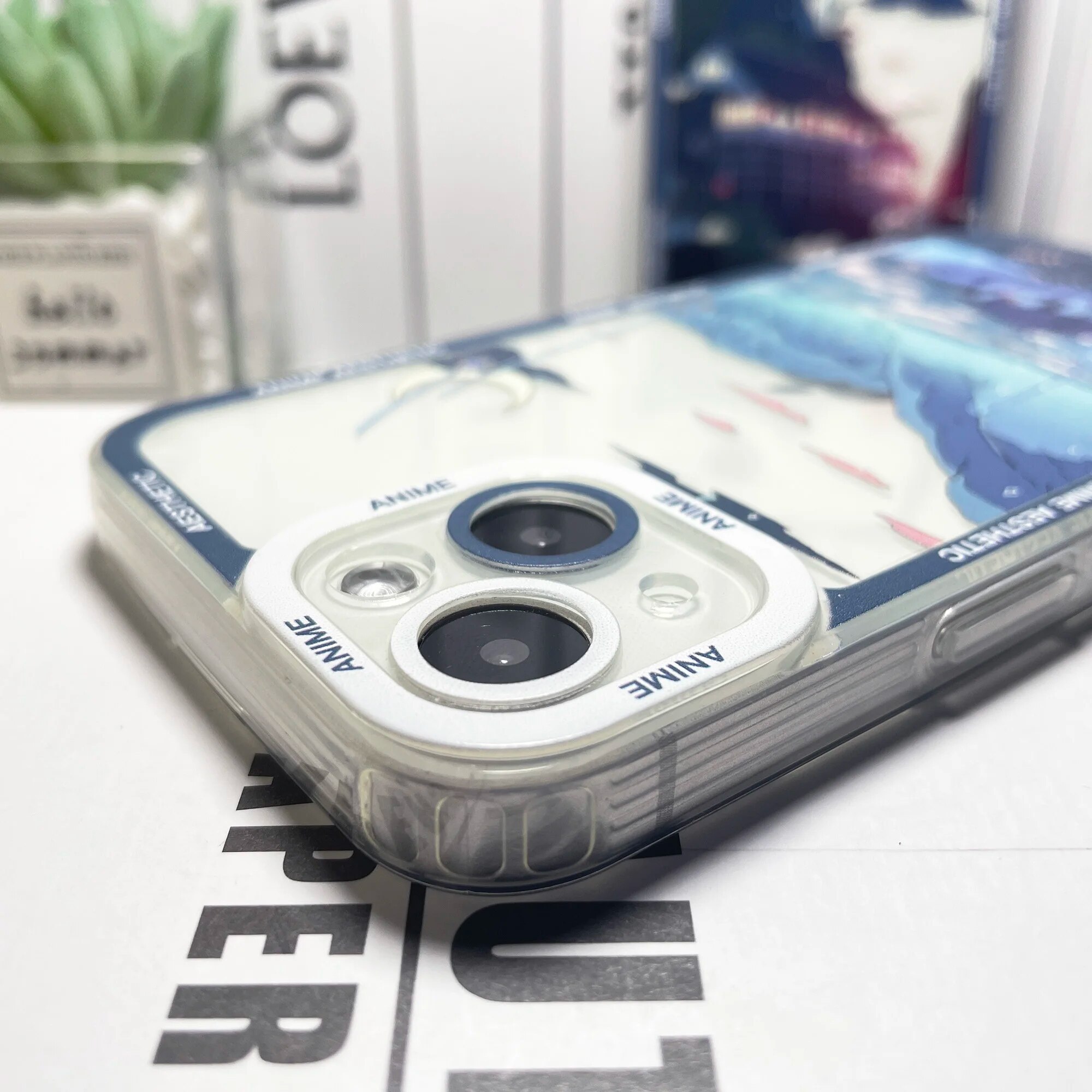 HD Printing Cute Japanese Anime Aesthetic Phone Case For iPhone 15 14 13 12 11 Pro Max Mini XS X XR SE 7 8 Plus Clear Soft Cover. 