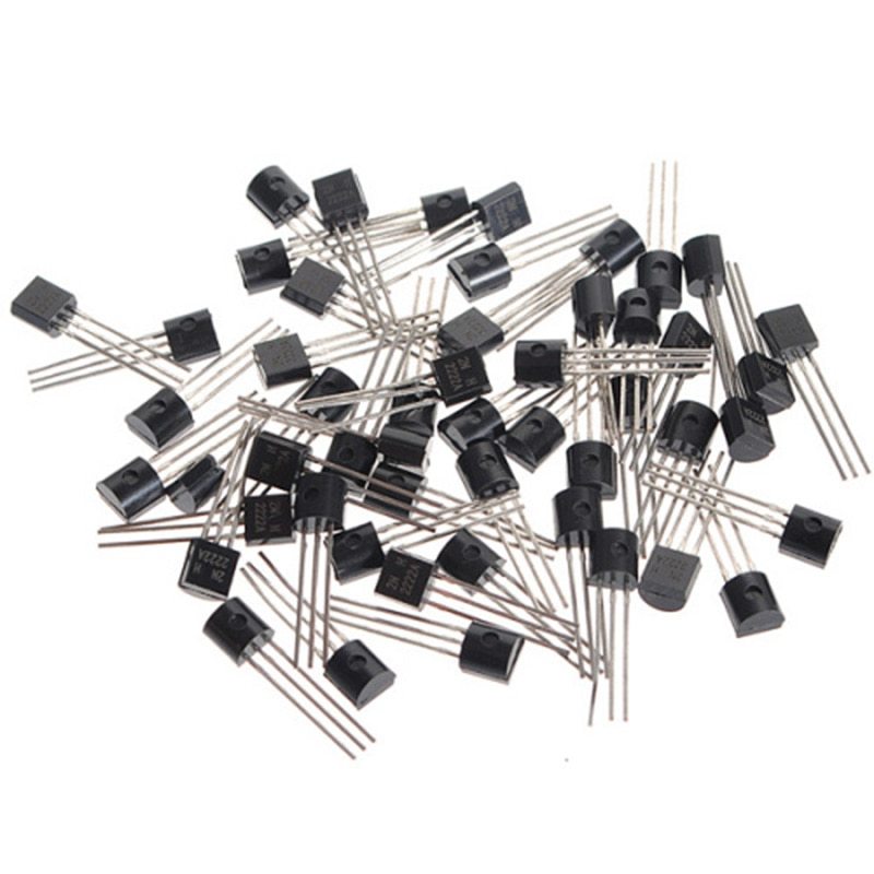 25Pcs- 2N2222A 2N2222 2N 2222 NPN 50V 0.8A 0.5W Power 3 Pin Leads General Purpose Transistor BJT Switching Transistor TO-92 Package 3Pin. 