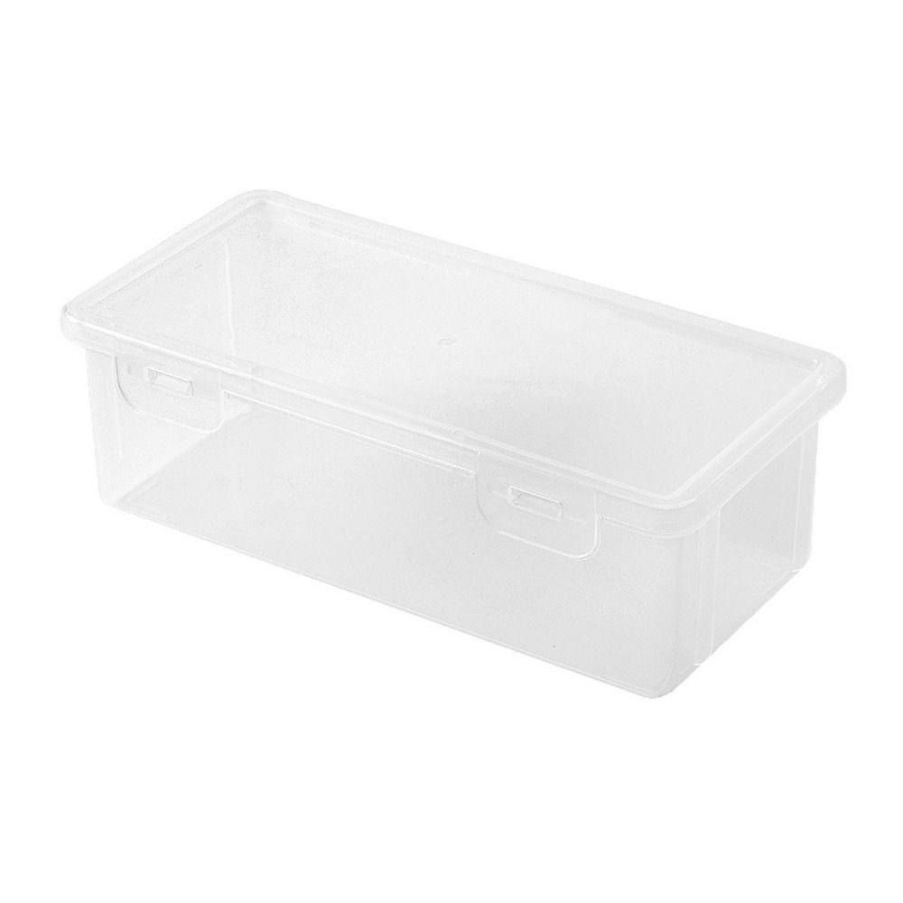 1Pcs New School Stationery Supplies Plastic Pencil Box With Buckled Large Capacity Pencil Case Transparent Multifunctional Storage Box