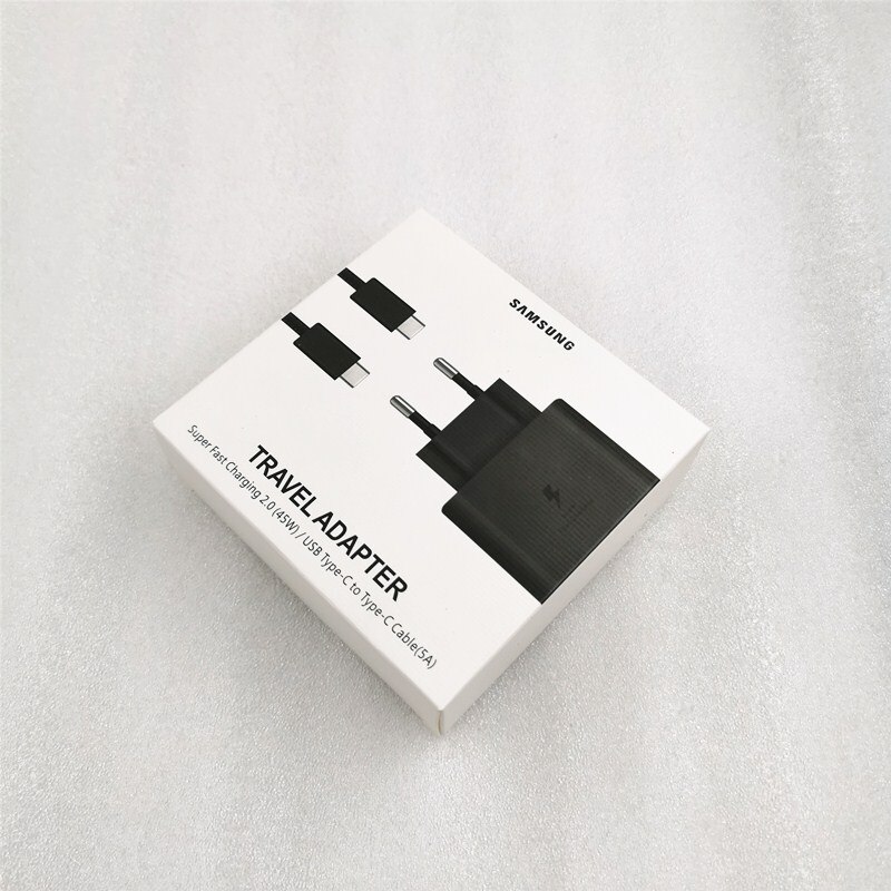 【happy one】Samsung EP-TA845 Super Fast Charging Adapter 5A Dual Type C Cable For Galaxy S21 Plus S20 + Note A90 A52 A72. 