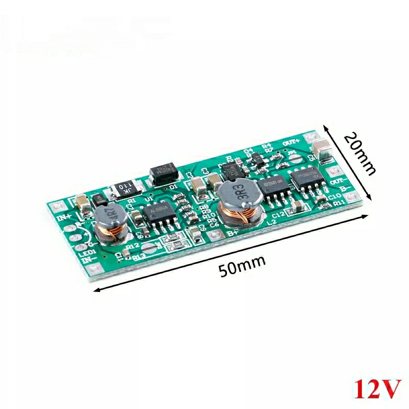 Dc 3.7V To 12V  Step Up Converter Mini Ups Circuit 5V Charging Module For 18650 Lithium Battery Ups Voltage Converter Protection For Onu Router - Solar Panel - Power Bank Circuit. 