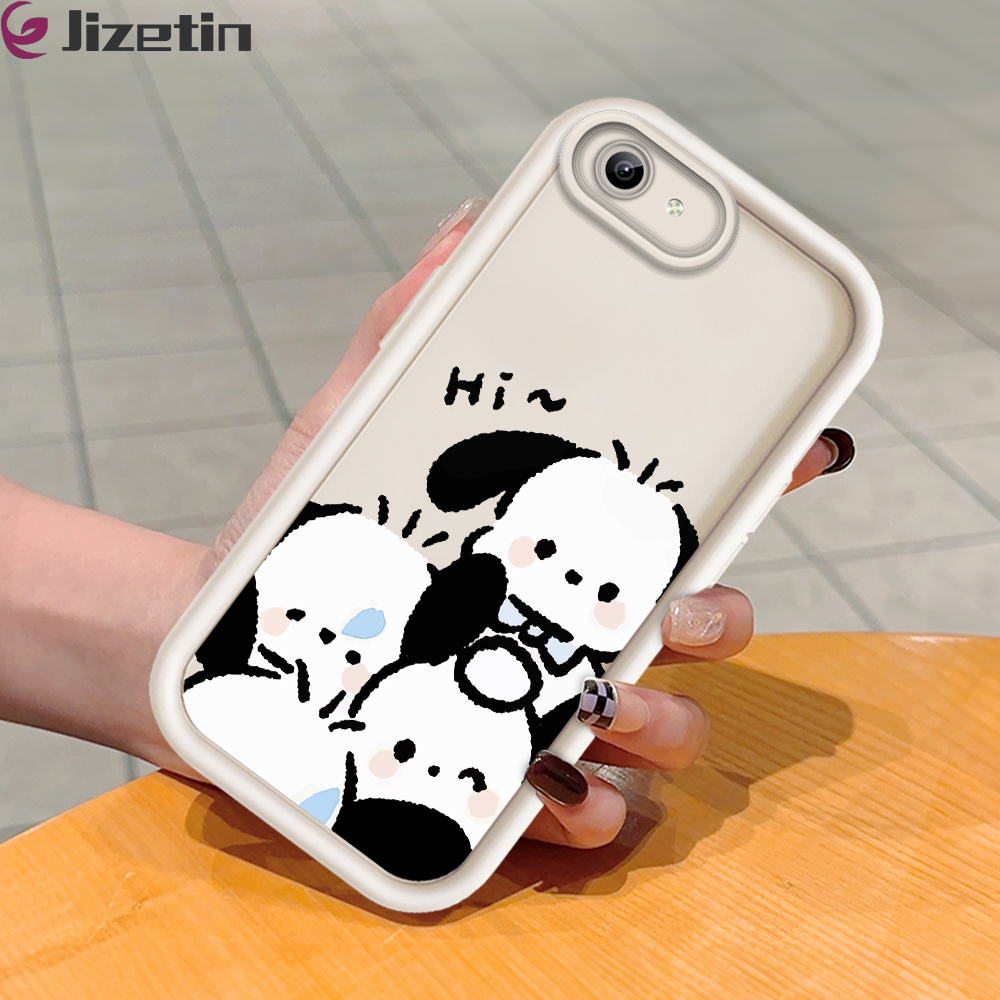 Jizetin for Vivo Y81 Y81i Back Cover Cute Puppy Ladder Camera Soft Rubber Mobile Phone Case
