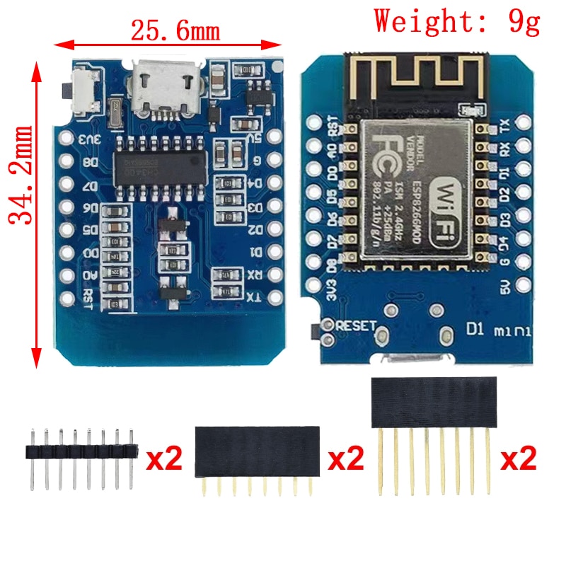 WeMos D1 Mini Pro V3.0 NodeMcu 4MB/16MB bytes Lua Internet of Things Development board based ESP8266 CH340G Nodemcu V2. 
