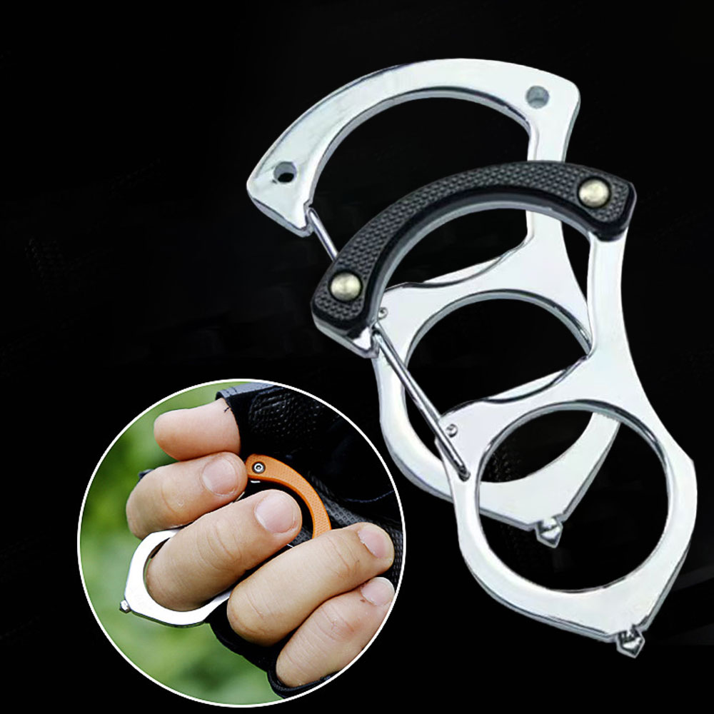 Multifunction Car Key Buckle Self Protection Hook Keychain Survival Tool Mountaineering Buckle Broken Window Bottle Opener. 