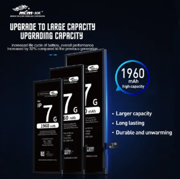 Battery for iPhone 7, Quality and Capacity Replacement, Compatible with Model iPhone7 / 7G A1660, A1778, A1779, A1780, A1853. Long Lasting Batery Lifespan, 100% Health with Zero Cycle. 