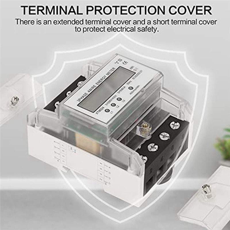 1 PCS 3 Phase 4P KWh Meter Energy Meter Digital Electric Power Meter Electricity Usage Monitor 230 / 400V 5-100A. 