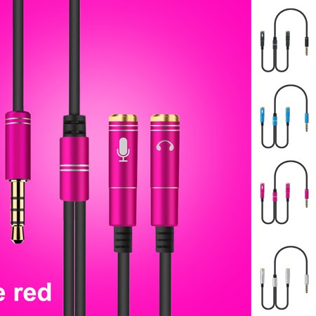Braveheart 3.5mm Mic Headphone Splitter Audio Cable Male to 2 Female Headphone Audio Cord Line. 